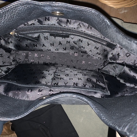 DKNY black leather purse. - Picture 4 of 5
